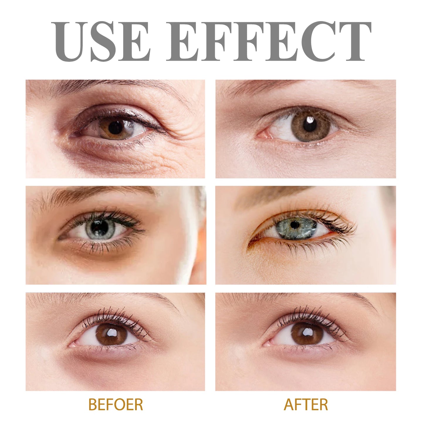 Tightening eye cream reduces fine lines, brightens, deeply moisturizes and nourishes the eyes. Skincare product for the eyes