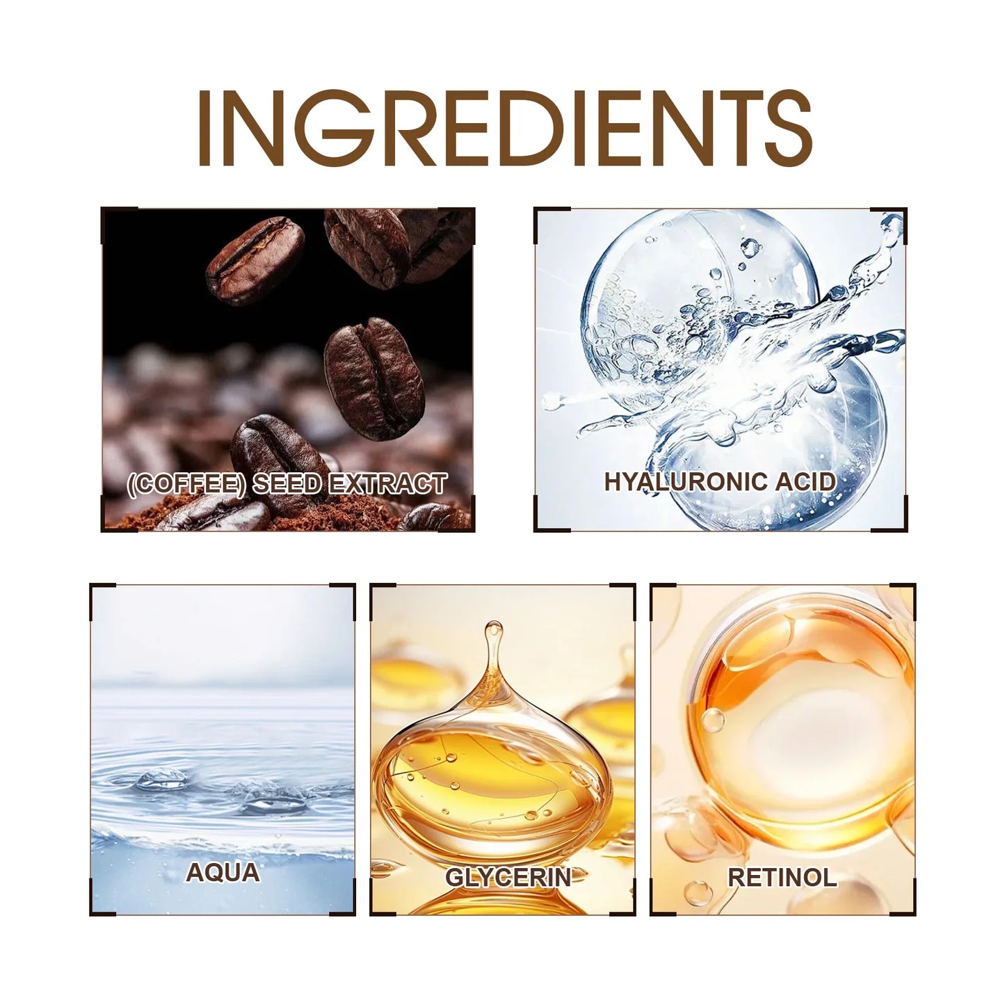 Retinol Caffeine Cream Lightens Fine Lines Firms and Lifts Cream Moisturizes and Brightens Facial Skin Care Products