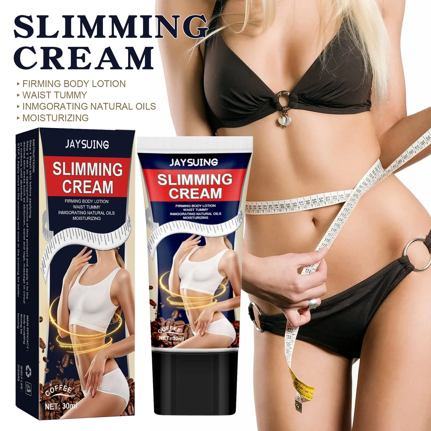 Coffee Body Sculpt Slimming Cream Belly Skin Tighten Firm Lift Tummy Lotion Anti Cellulite Shaping Create Beautiful Curve Care
