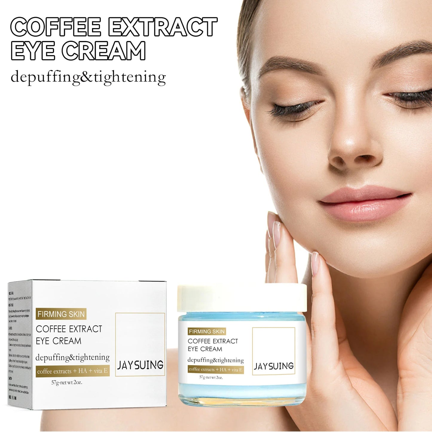 Jaysuing Coffee Firming Eye Cream Fading Dark Circles Eye Skin Around Eyes Moisturizing Fade Fine Lines & Dark Circles Eye CareJ