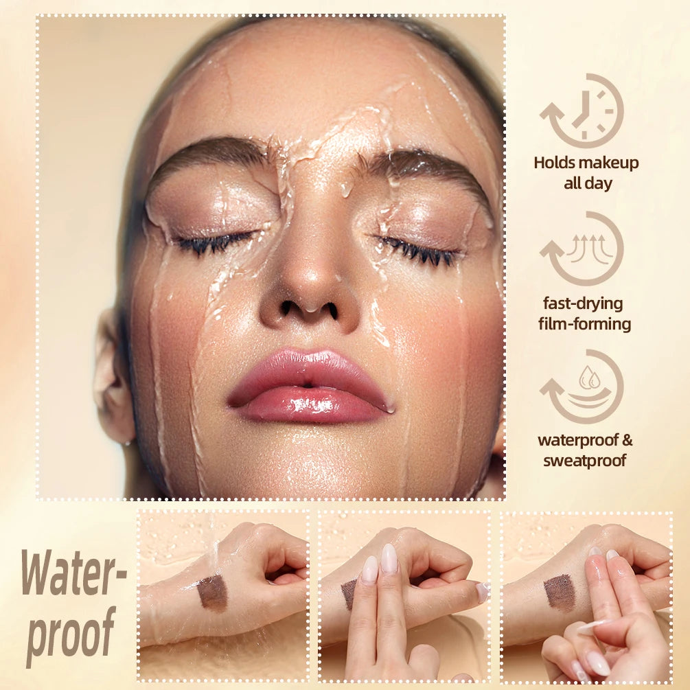 QIBEST Eyebrow Cream Gel Waterproof Makeup Eyebrow Gel Coffee Black Brown Paint Tint Pigment Eyebrow Enhancers Cosmetics