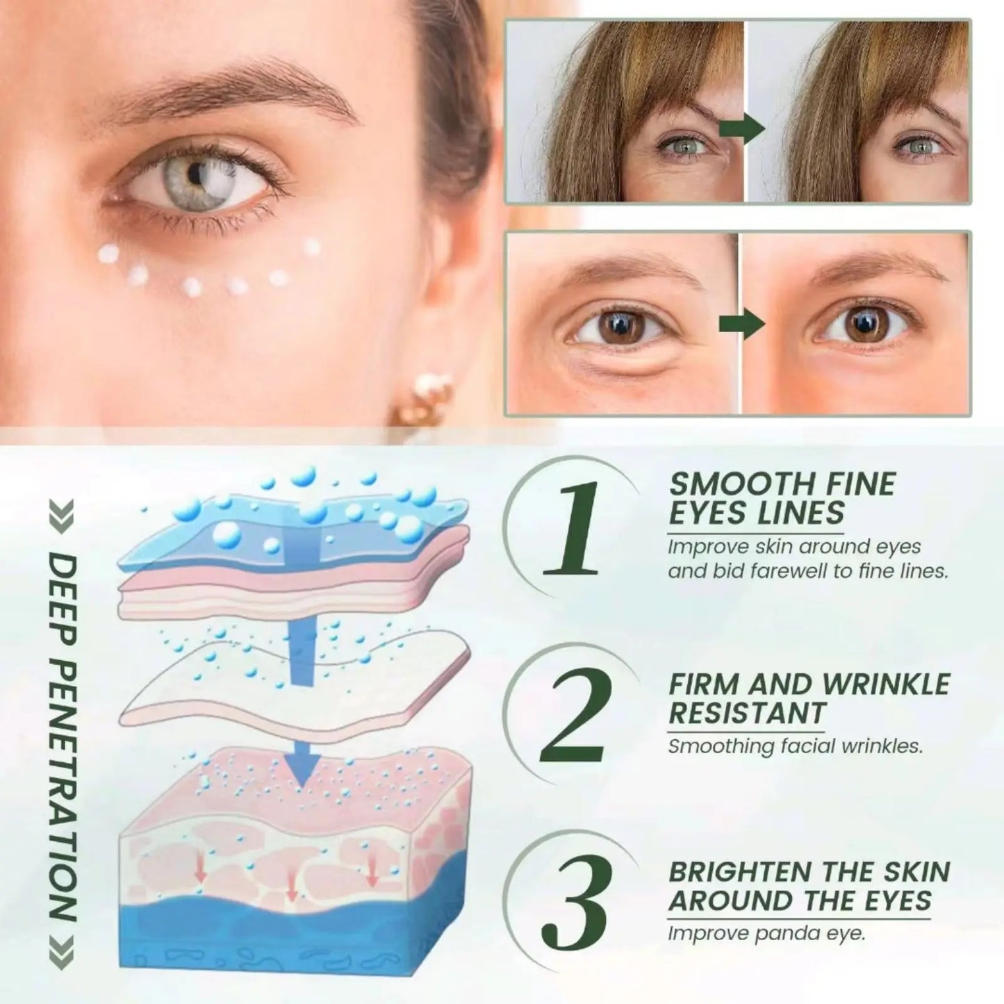 TRSTAY coffee eye lifting oil improves dry skin, fine lines, and tightens eye skin