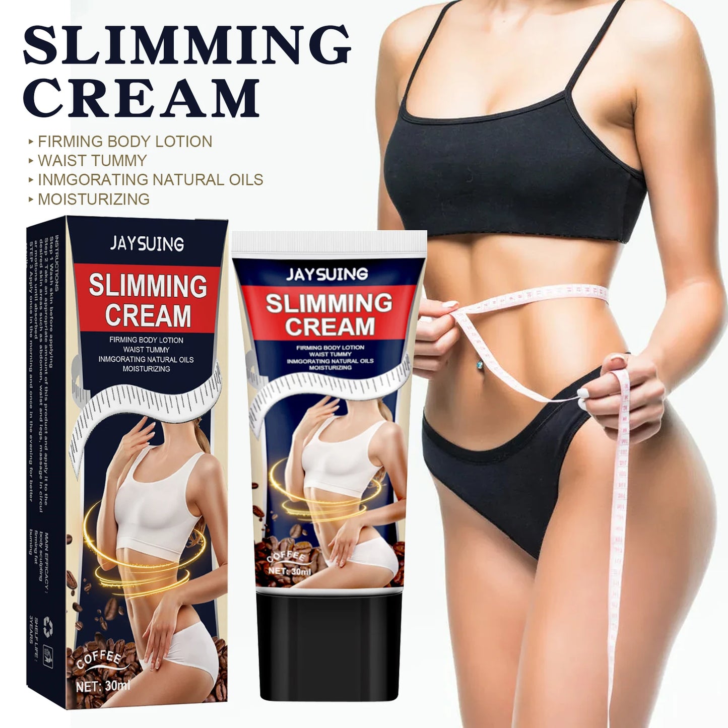 Coffee Body Sculpt Slimming Cream Belly Skin Tighten Firm Lift Tummy Lotion Anti Cellulite Shaping Create Beautiful Curve Care