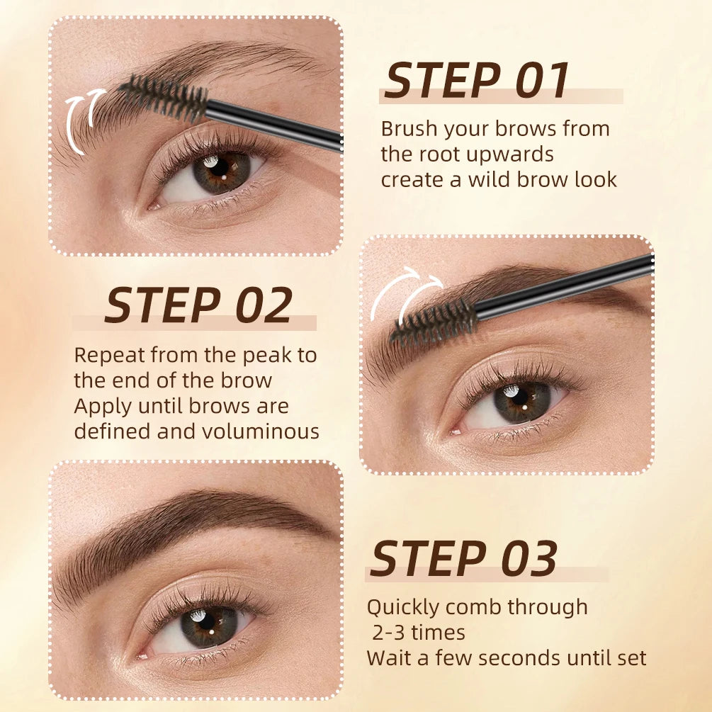 QIBEST Eyebrow Cream Gel Waterproof Makeup Eyebrow Gel Coffee Black Brown Paint Tint Pigment Eyebrow Enhancers Cosmetics