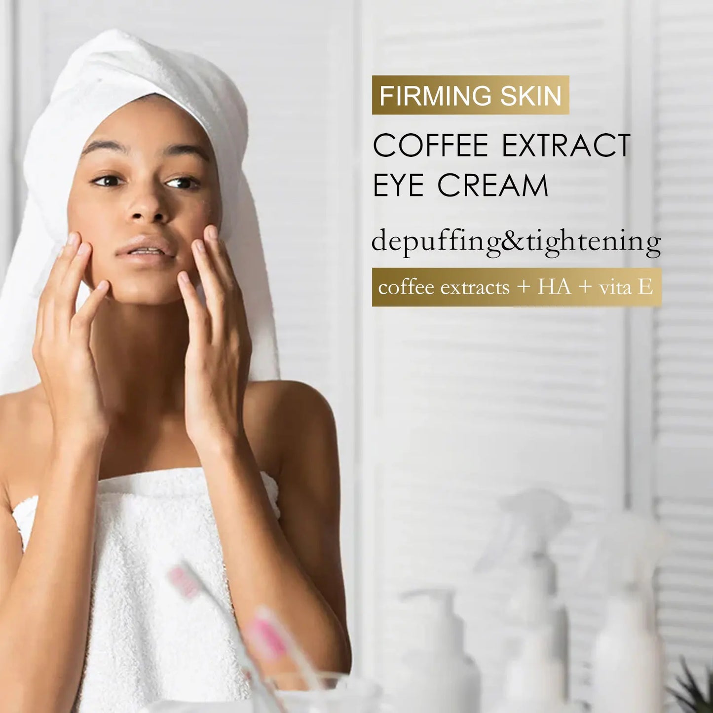 Jaysuing Coffee Firming Eye Cream Fading Dark Circles Eye Skin Around Eyes Moisturizing Fade Fine Lines & Dark Circles Eye CareJ