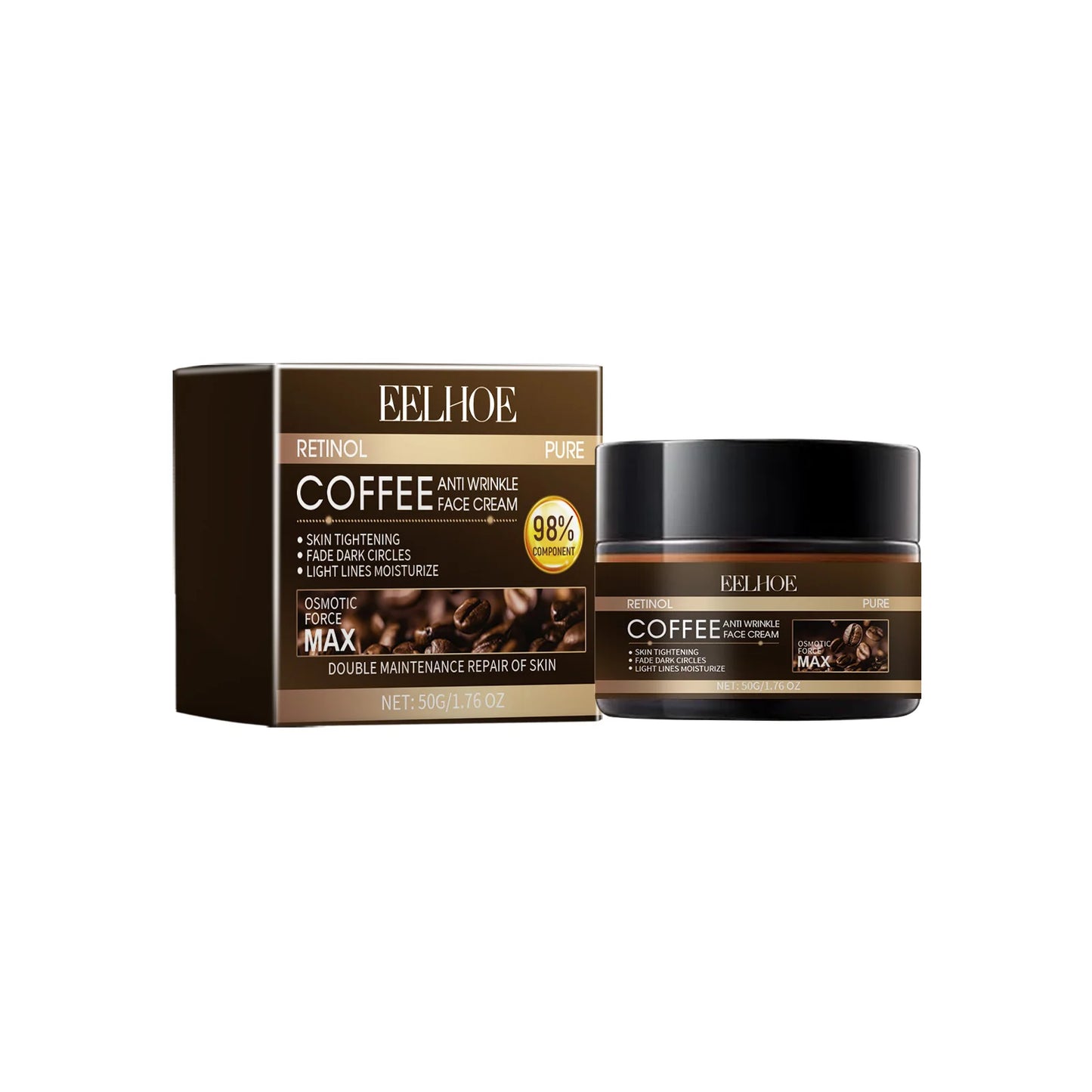 Retinol Caffeine Cream Lightens Fine Lines Firms and Lifts Cream Moisturizes and Brightens Facial Skin Care Products