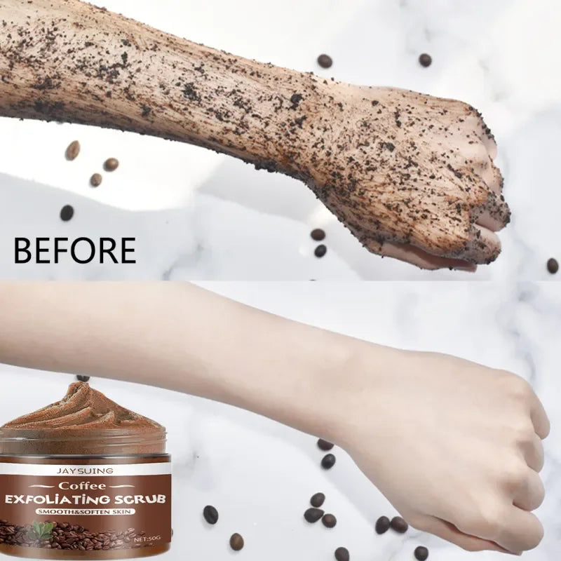 Coffee Body Scrub Cream Exfoliating Bleach Elbow Underarm Knee Melanin Pigmentation Whitening Remove Dead Skin Shower Scrub Care