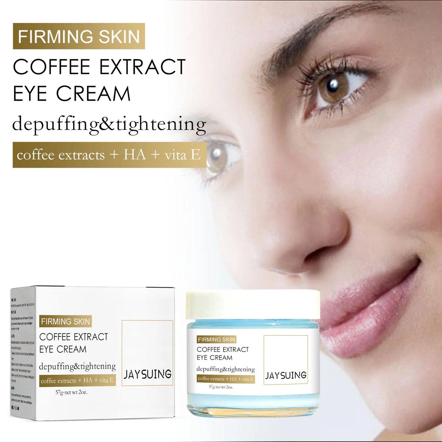 Jaysuing Coffee Firming Eye Cream Fading Dark Circles Eye Skin Around Eyes Moisturizing Fade Fine Lines & Dark Circles Eye CareJ