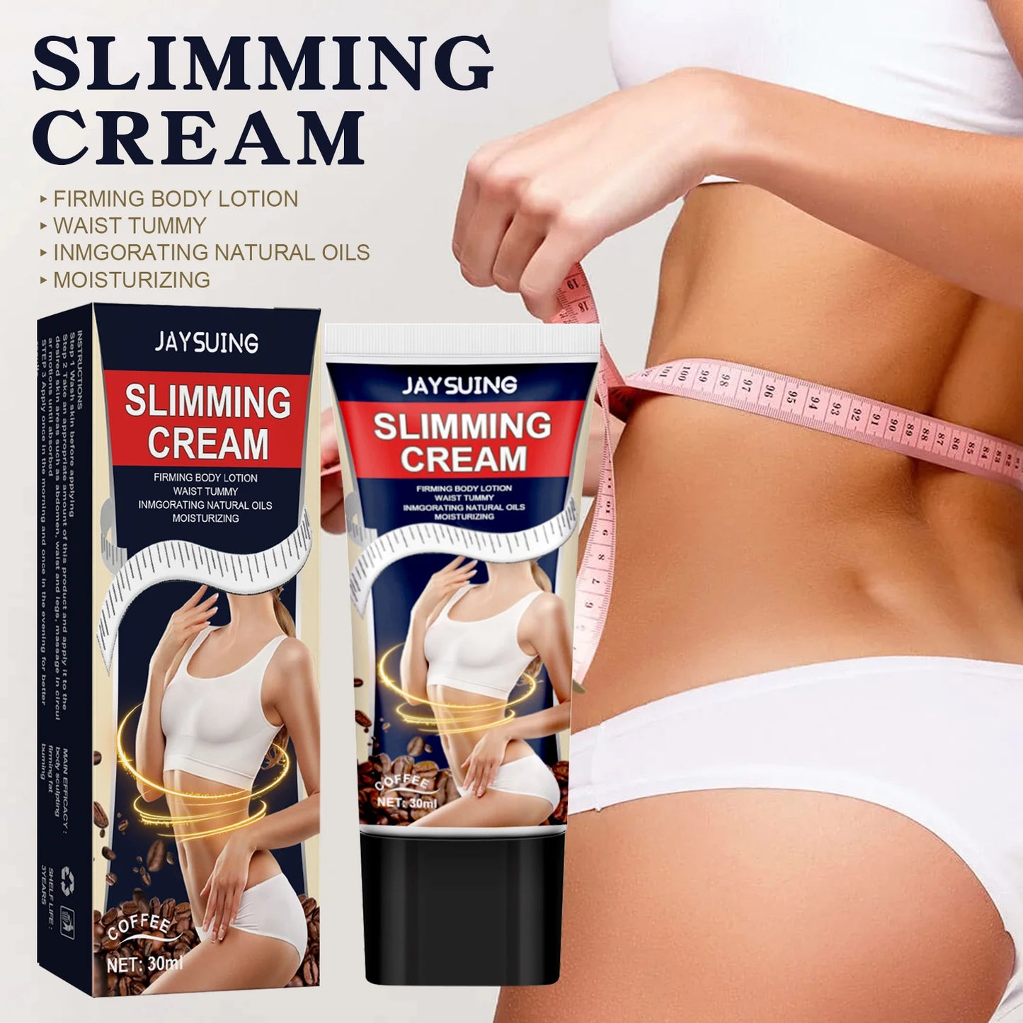 Coffee Body Sculpt Slimming Cream Belly Skin Tighten Firm Lift Tummy Lotion Anti Cellulite Shaping Create Beautiful Curve Care
