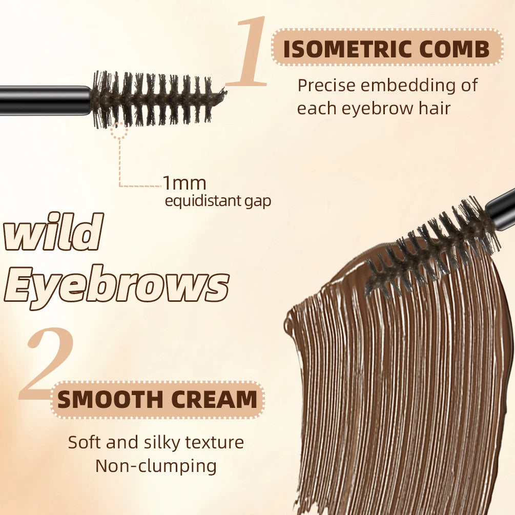 QIBEST Eyebrow Cream Gel Waterproof Makeup Eyebrow Gel Coffee Black Brown Paint Tint Pigment Eyebrow Enhancers Cosmetics