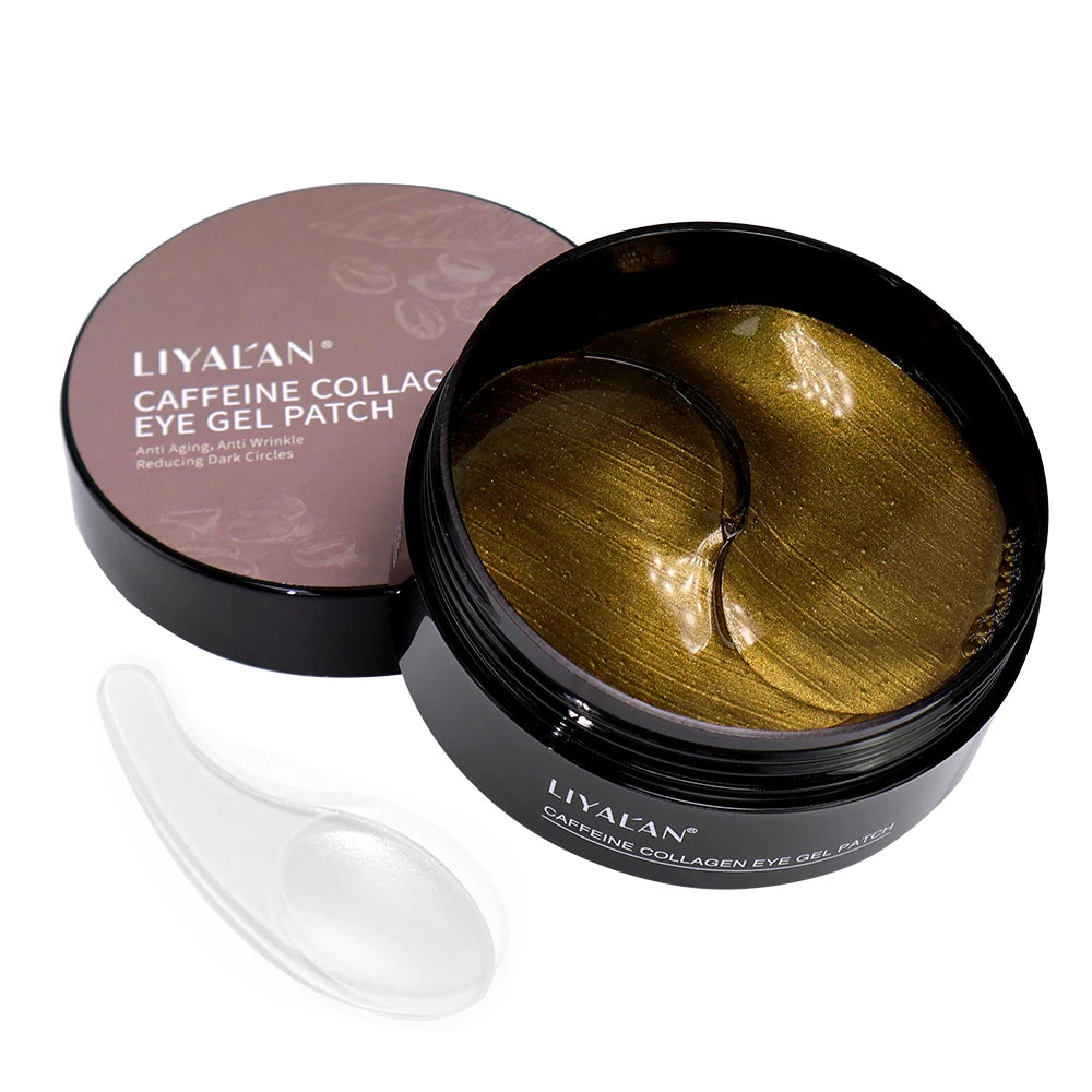 Caffeine Collagen Under Eyes Patches Lighten Dark Circles Bags Puffiness Fine Lines Wrinkle Nourish Eye Skin Care Eye Mask 60pcs