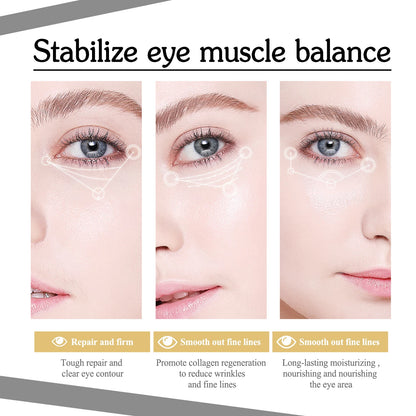 Tightening eye cream reduces fine lines, brightens, deeply moisturizes and nourishes the eyes. Skincare product for the eyes