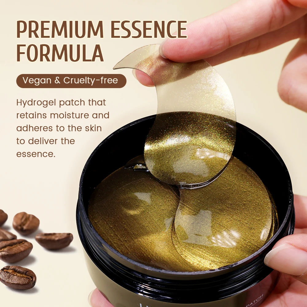 Caffeine Collagen Under Eyes Patches Lighten Dark Circles Bags Puffiness Fine Lines Wrinkle Nourish Eye Skin Care Eye Mask 60pcs