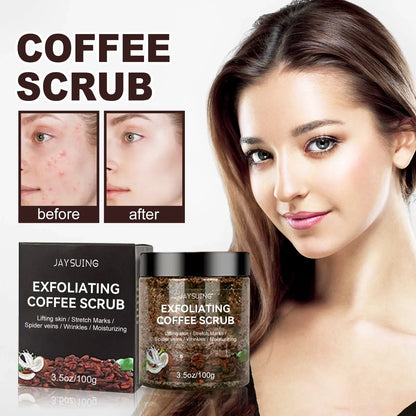 Coffee Scrub for Face Body Exfoliating Brightening Cleaning Dark Spots Removal Fade Melanin Pigmentation Whitening Scrub Cream