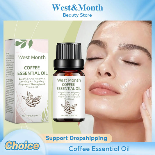 Coffee Fragrance Oil Anti-Aging Stress Relief Diffuser Humidifier Aromatherapy DIY Soap Massage Body Skin Nail Hair Essence Oil
