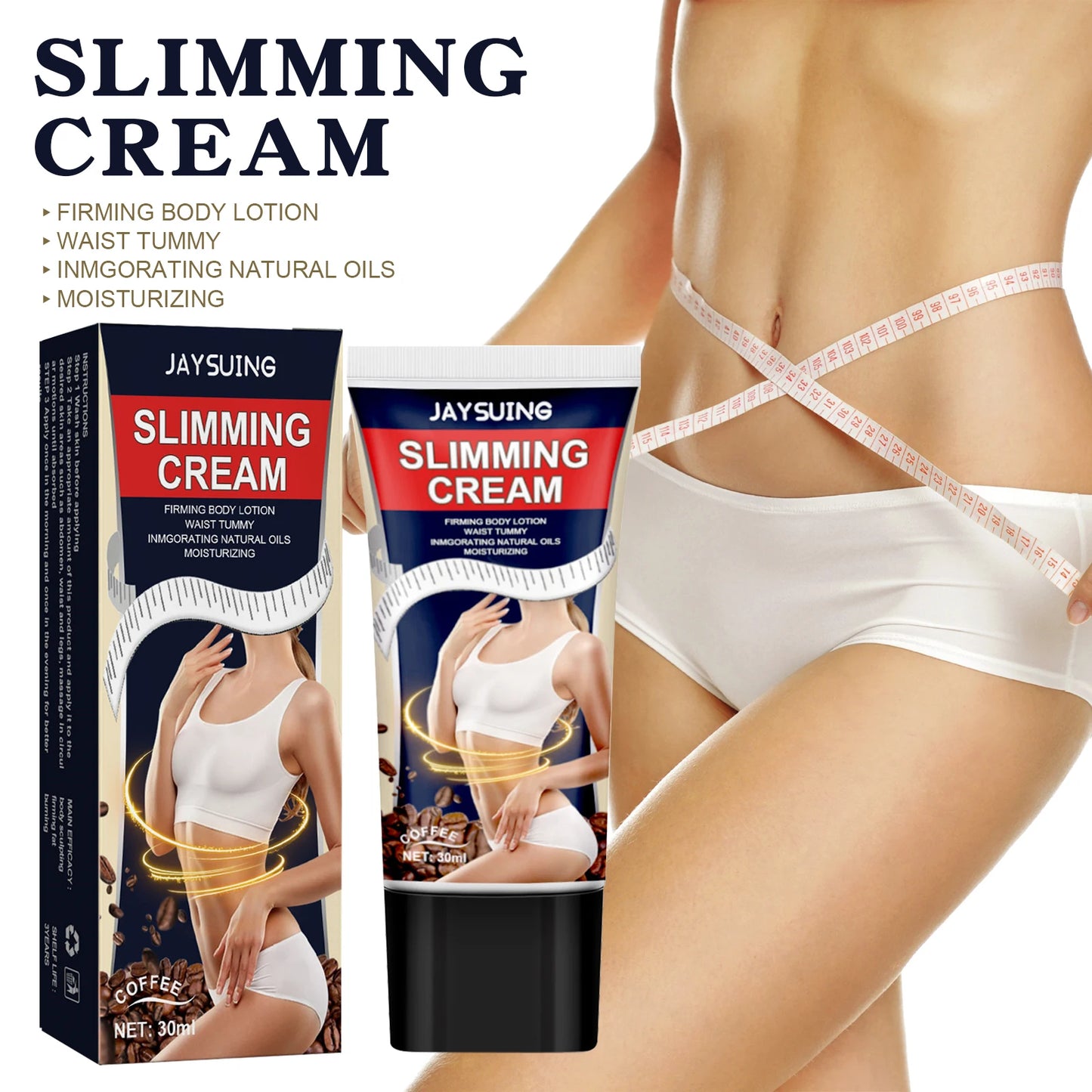 Coffee Body Sculpt Slimming Cream Belly Skin Tighten Firm Lift Tummy Lotion Anti Cellulite Shaping Create Beautiful Curve Care
